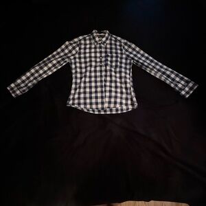 Abercrombie & Fitch Navy and White Plaid Shirt